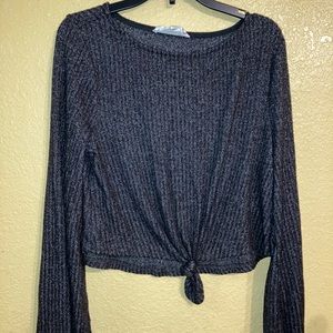 Gray long sleeve shirt